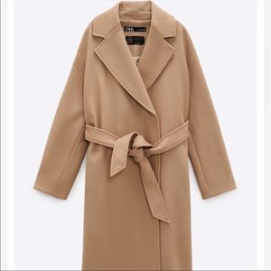 Zara wool wrap coat size small